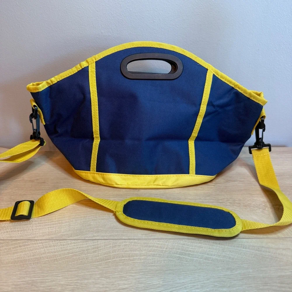 Royal Caribbean Insulated Cooler Bag Navy Blue Yellow with Bottle Opener Strap